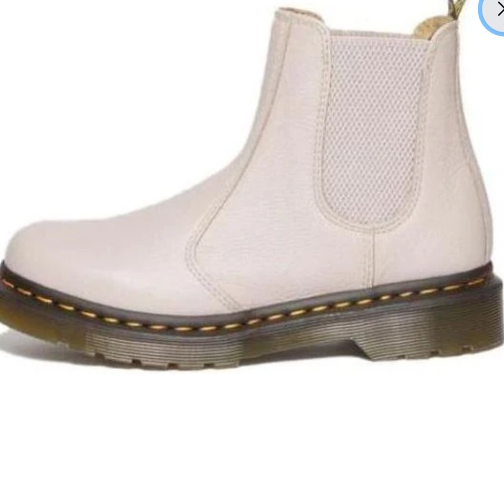 Dr. Martens Cream Ankle Boots